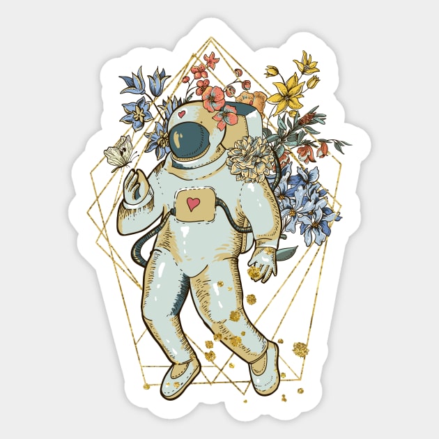 Astronaut Artwork, Space Art, Space Lover, Astronomy Sticker by Utopia Shop